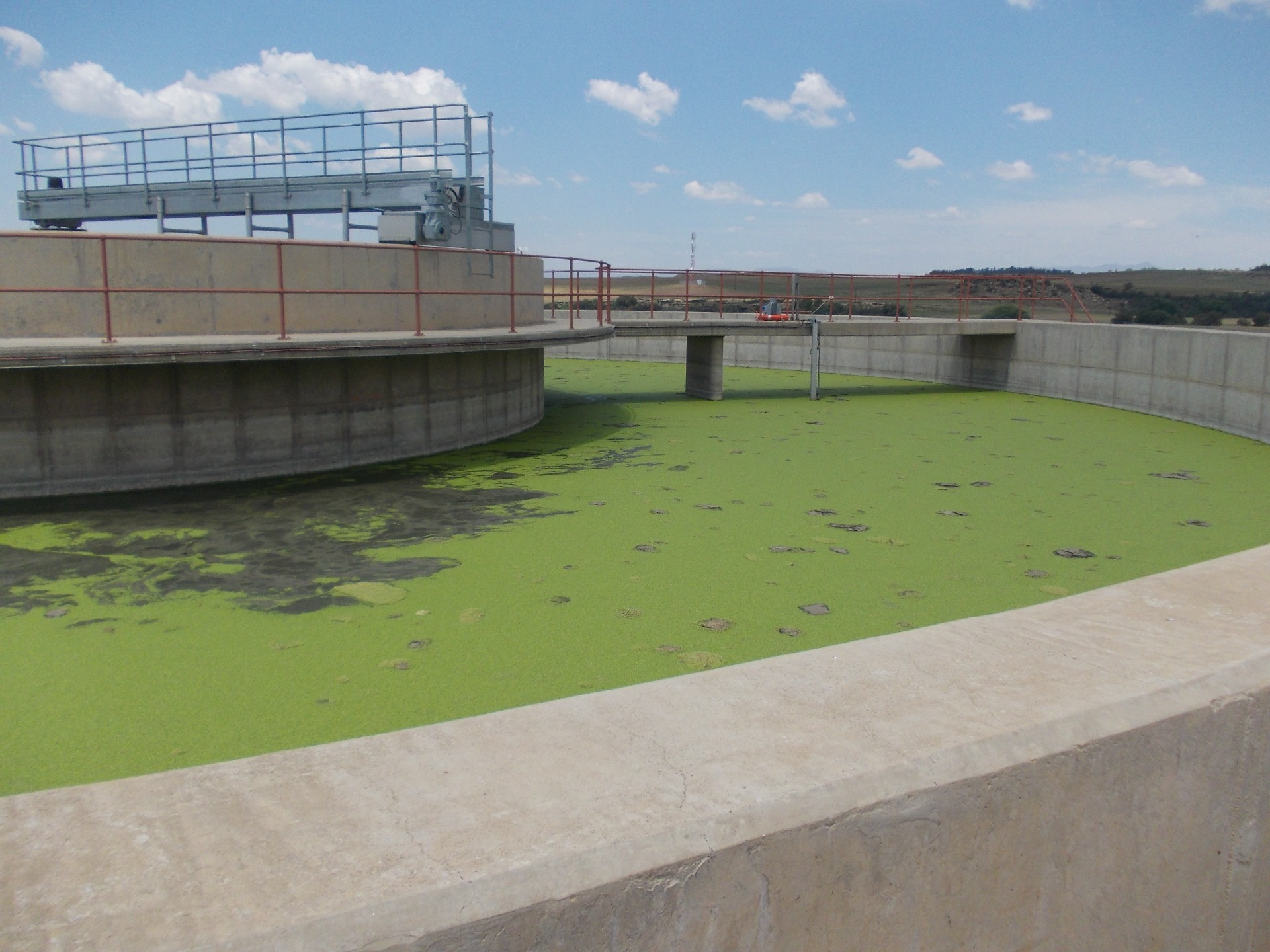 One of the constructed sewerage treatment plants