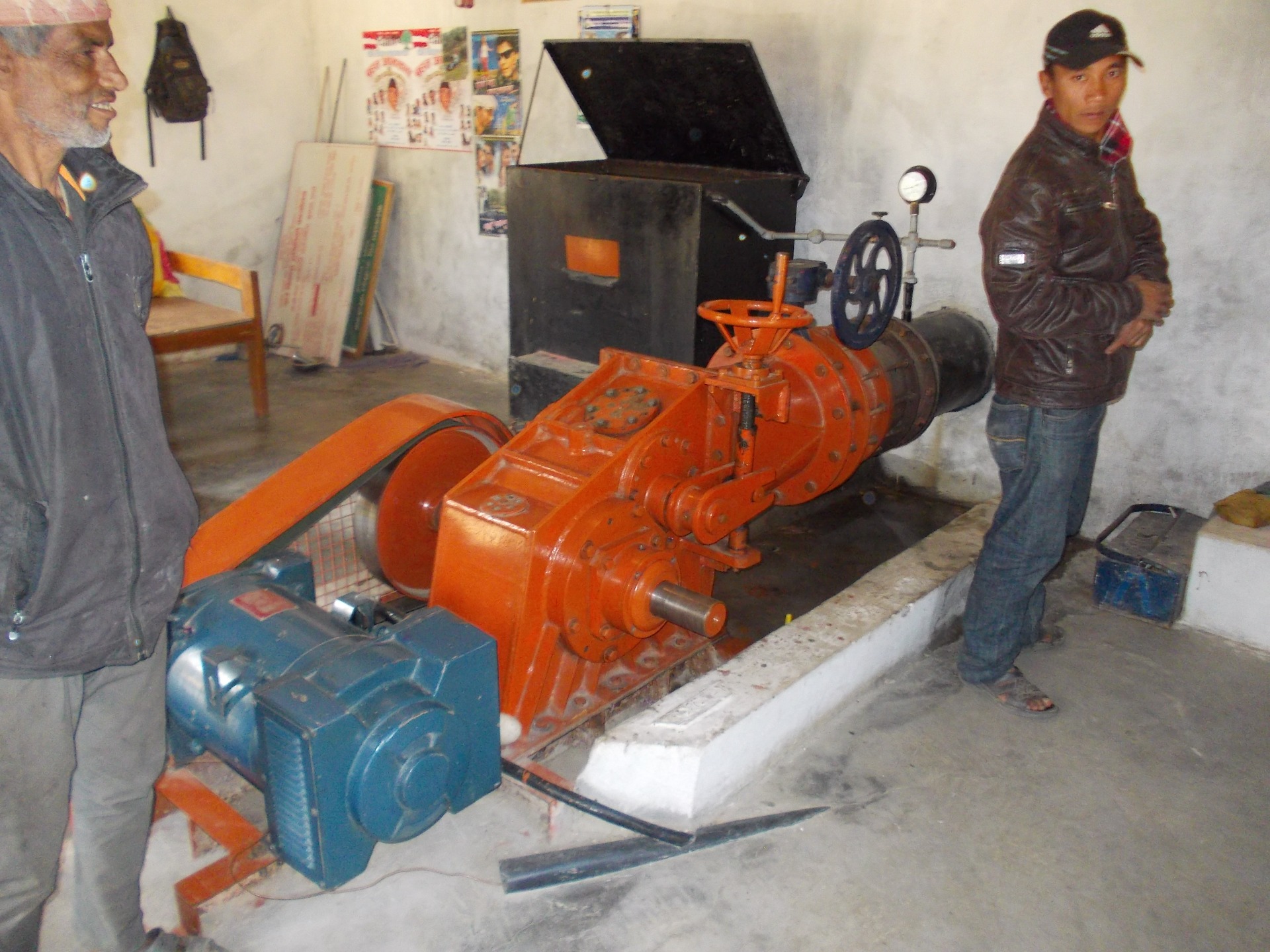 The installed micro hydro power plant in the Karam Danda district